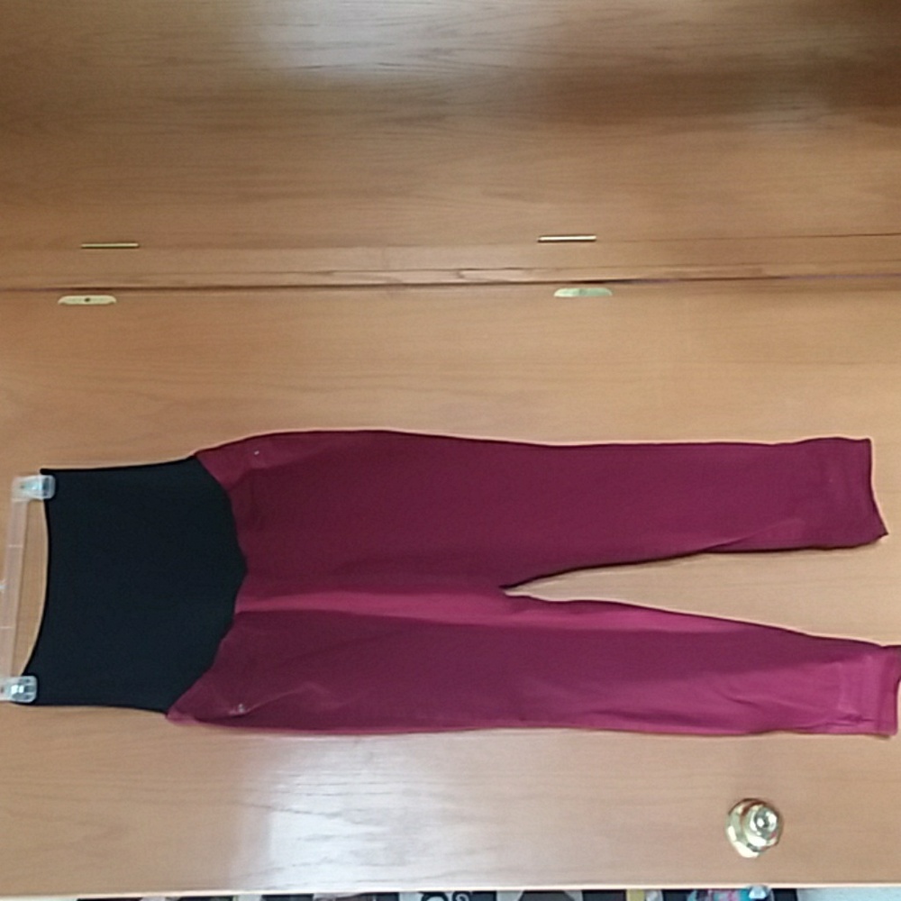 Burgandy maternity jeans